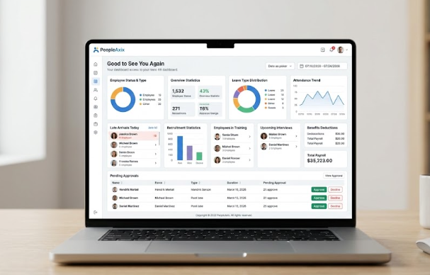 People Axix Human Resource Management System dashboard preview